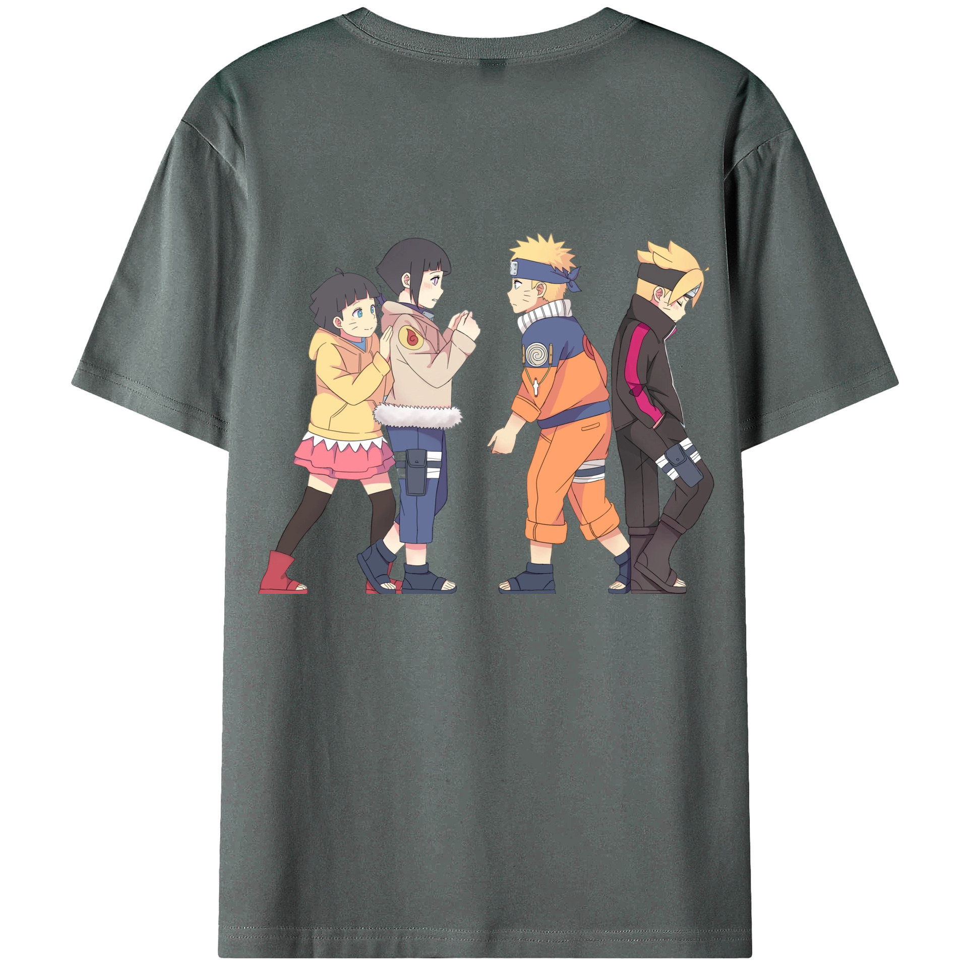 （画像用） NARUTO -ナルト- うずまき ナルト Uzumaki Naruto 綿100％ メンズ半袖Tシャツ（バックプリント） 通気性